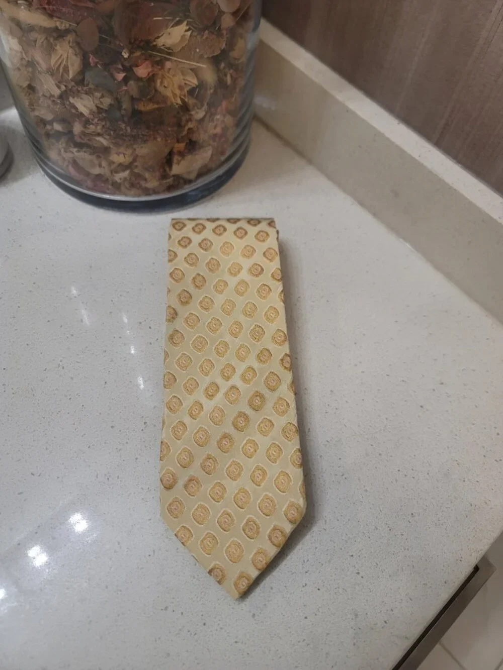 Ermenegildo Zegna Men's Tie 100% Silk, Made in Italy Excellent Cream